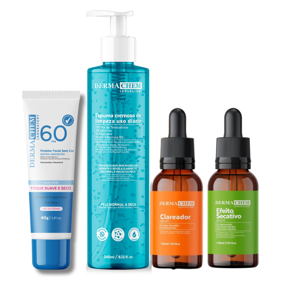 Kit Essencial Anti-Acne e Manchas Completo