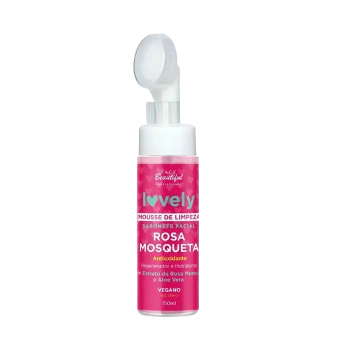 Mousse de Limpeza Facial Rosa Mosqueta 150ml Lovely