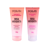 Kit Sabonete Facial + Esfoliante Rosa Mosqueta Porán 100g Cada