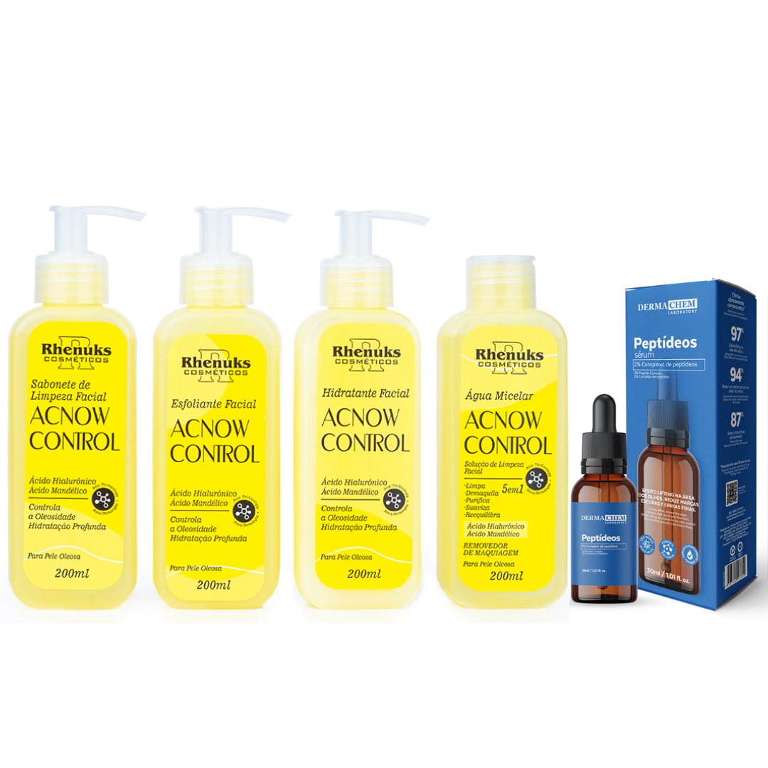 Kit Skincare Acnow Control + Sérum Peptídeos