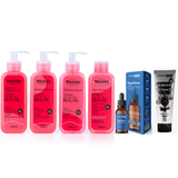 Kit SkinCare Anti Rugas com Colágeno Rhenuks  + Sérum Peptídeos + Máscara Peel Off DermaChem