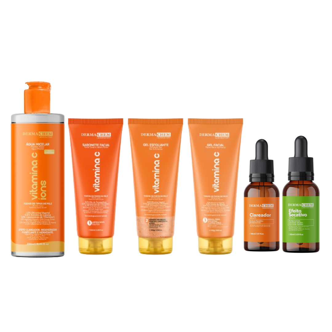 Kit Vitamina C + Clareador + Efeito Secativo