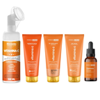 Kit Rotina Vitamina C Clareadora e Anti Idade com Espuma de Limpeza