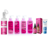 Kit SkinCare Rosa Mosqueta Rhenuks + Sérum Rosa Mosqueta Dermachem + Espuma Vitamina C + Protetor Solar FPS 60
