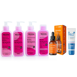 Kit SkinCare Rosa Mosqueta Rhenuks + Sérum Clareador + Protetor Solar FPS 60 Dermachem