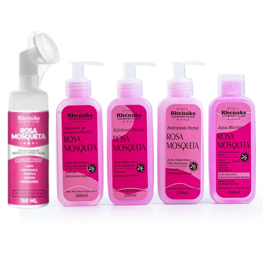 Kit SkinCare Rosa Mosqueta Rhenuks + Espuma de Limpeza Facial
