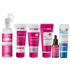 Kit Rotina Completa Rosa Mosqueta + Espuma de Limpeza + Protetor Solar FPS 60
