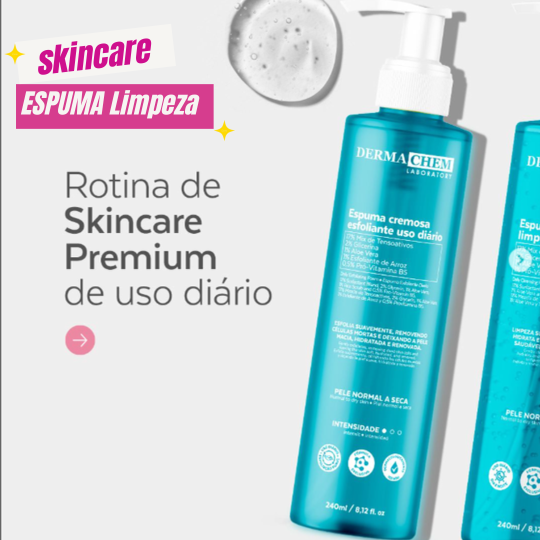 Kit Super Limpeza, Esfoliação e Clareamento com Proteção Dermachem