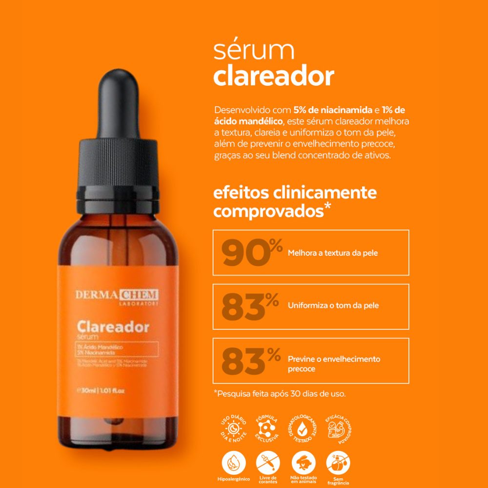 Kit Rotina Vitamina C Clareadora e Anti Idade com Espuma de Limpeza