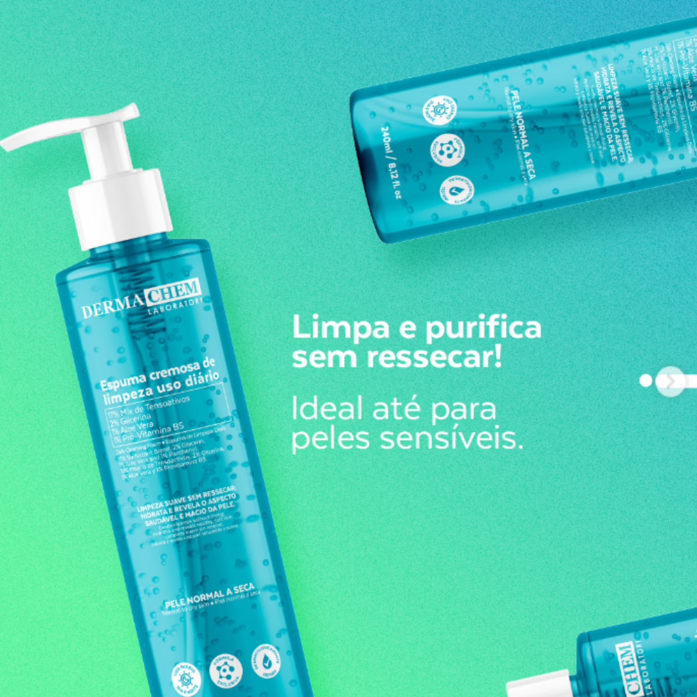 Kit Espumas Cremosas Limpeza e Esfoliação